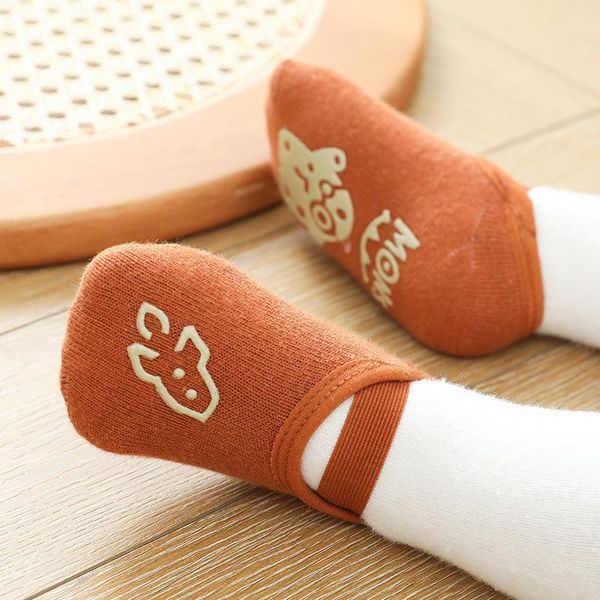 

first walkers spring autumn children's floor socks glue non-slip baby cartoon straps toddler shoes