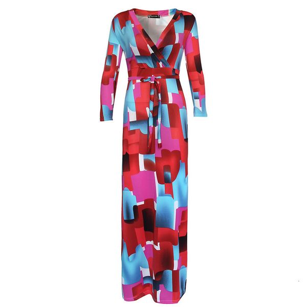 

standard size dresses casual super digital print fashion dress, Black;gray