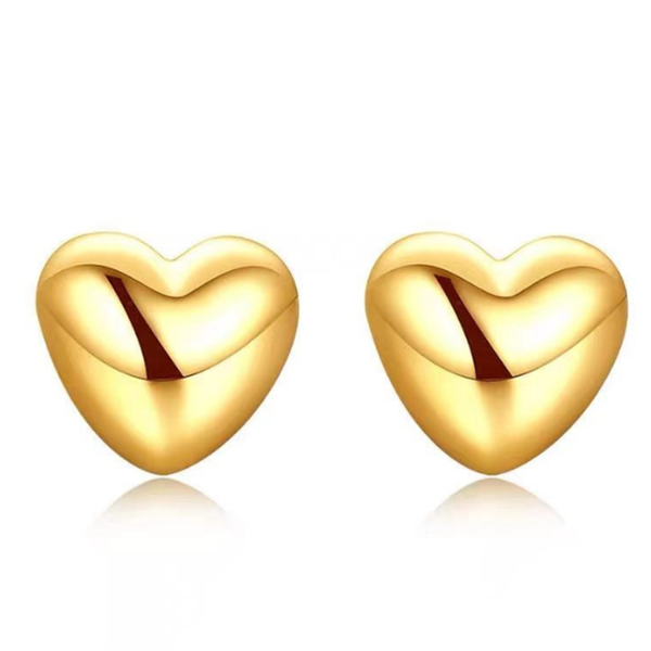 

stud 316l stainless steel love earrings quality nourishment peach heart small hypoallergenic ear jewelry, Golden;silver