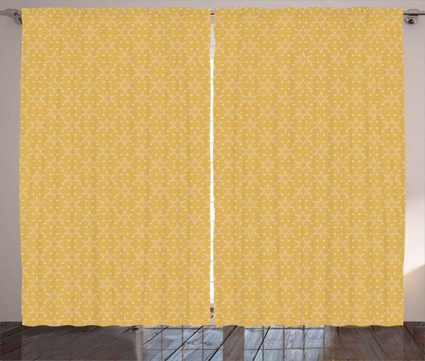 

curtain & drapes pale salmon mustard curtains graphical layout hand drawn like stars winter christmas motifs living room window