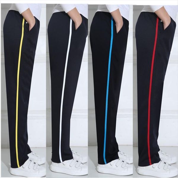 

casual joggers breathable women pant sportwear work trousers track pantalones hombre, Black