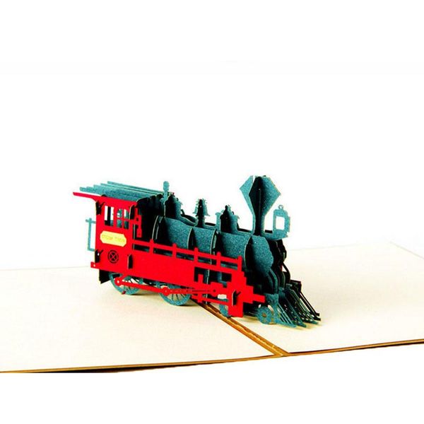 

up greeting cards train happy birthday thank you halloween christmas postcard gift