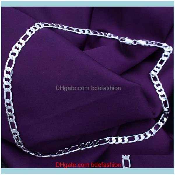 

chains necklaces & pendants jewelry925 sterling sier jewelry necklace 4mm*20-30 inch man womans neutral classic clothes with gifts xl47 drop, Silver