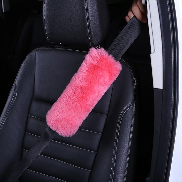 

safety belts & accessories sheepskin car seatbelt protector soft comfort seat belt shoulder strap covers harness pads