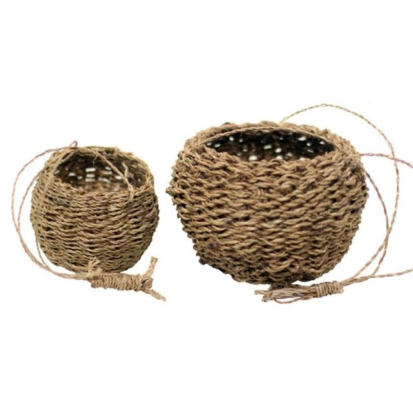 

planters & pots garden plant storage basket jute rope hanging planter woven indoor outdoor flower holder macrame hangers home deco