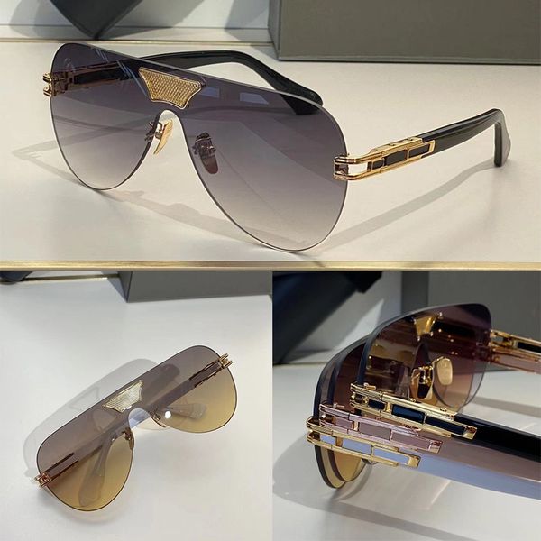 

sunglasses for men and women summer style anti-ultraviolet retro plate grand ane oval frameless fashion eyeglasses random box, White;black