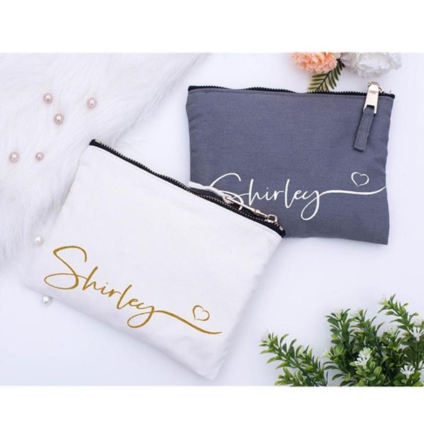 

personalized bridesmaid make up bag custom gift idea cosmetic birthday for mom wedding makeup storage bags