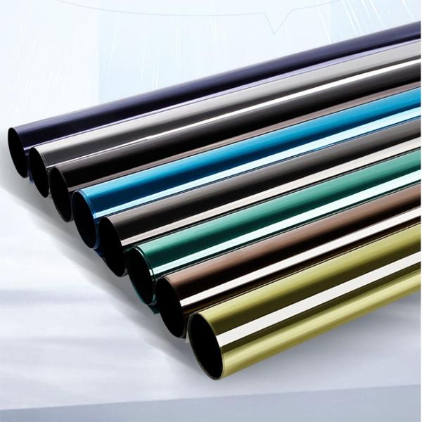 

window stickers hohofilm 8colors pack film mirrored glass sticker glue tinted reflective one way sun block home