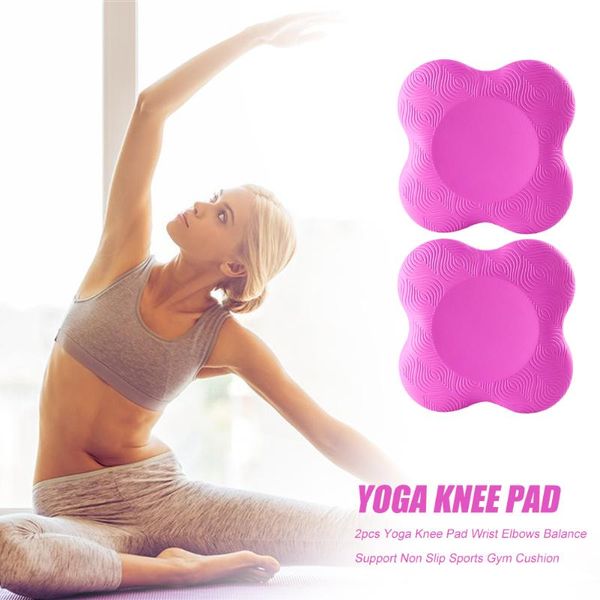 

2pcs/set exercise yoga non-slip protective mats portable small knee pad wrist elbows support fitness