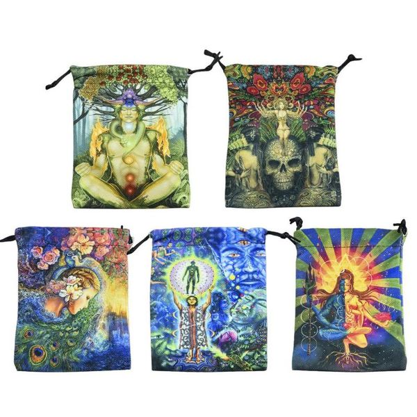 

gift wrap velvet bag tarots cards storage mystical magic divination rune board game dice drawstring