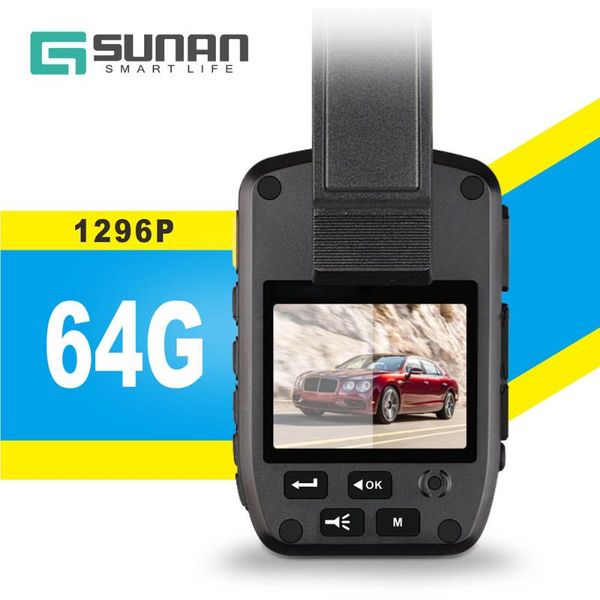 

cameras gsunan 64g body cam wearable dvr video recorder with 4000mah rechargeable lithium battery full hd 1296p resolution