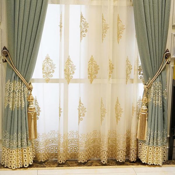 

curtain & drapes chenille curtains european high-grade thick blackout bedroom luxury villa living room