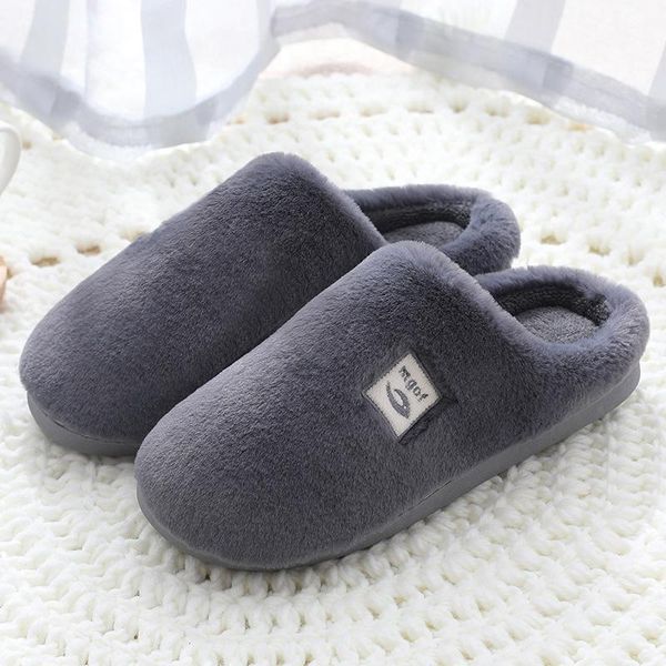 

slippers women 2021 winter large size 40-45 couples shoes home plush comfortable ladies pvc soles non-slip, Black