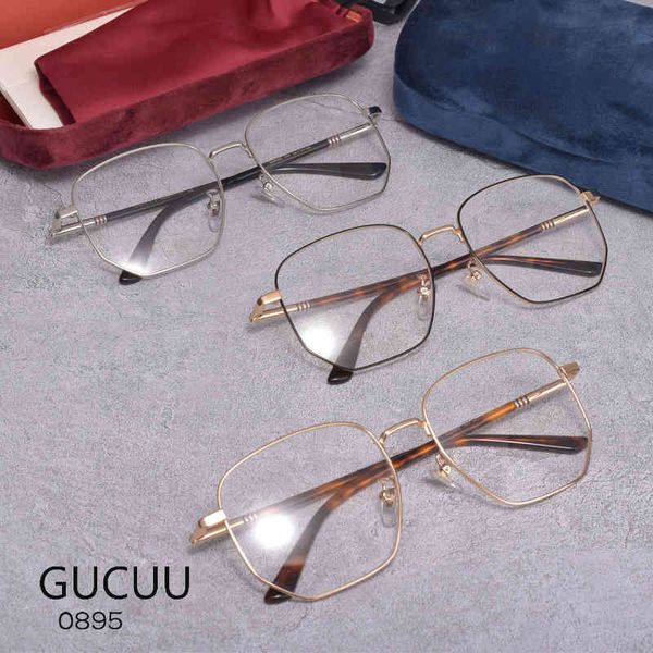 

75% off high version gg0895 star net red same myopia glasses plain color anchor large frame flat lens, White;black
