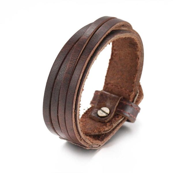 

charm bracelets 2021 fashion jewelry vintage hand woven multilayer leather bracelet cuff wide adjustable for men pulsera, Golden;silver