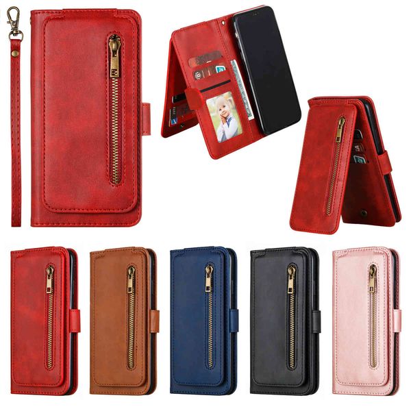 

cases cell phone sets suitable for a12 5g nine card zipper flip wallet s20fe mobile leather case multi function protective
