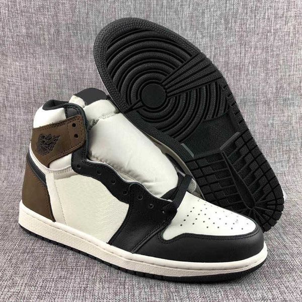 

dark mocha 1 1s og high bio hack mens basketball shoes black pale athletic sneakers size 36-47tjb6
