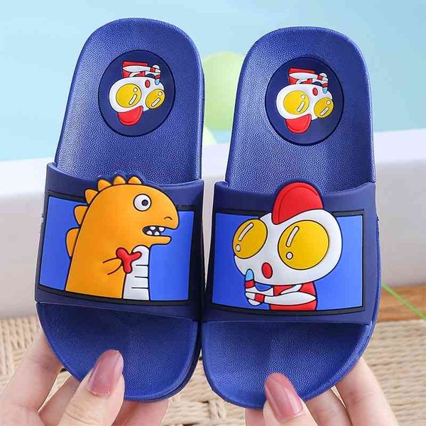 

children's slippers boy cute superman indoor household antiskid 2-14 years old little girl wind cartoon sandals, Black;red