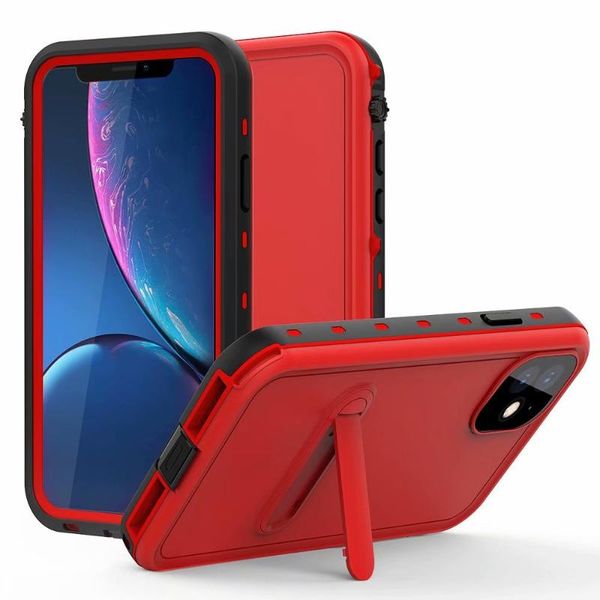 

cell phone pouches 20pcs/lot redpepper waterproof diving underwater pc+tpu armor case cover with stand function for 11/ 11 pro/ pro m