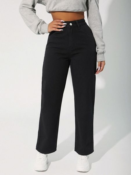 

petite high waist wide leg jeans a6ye#, Blue