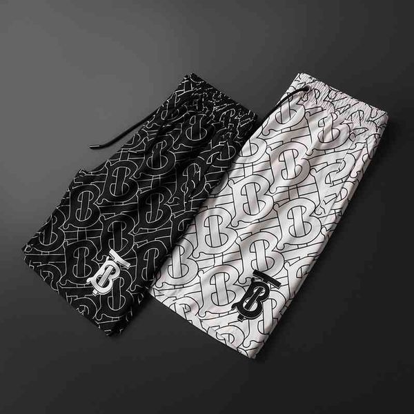 

opalliana summer printed beach trendy tb casual sports shorts pants, Black