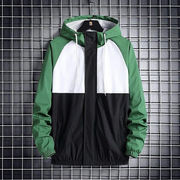 

men's jackets fall hooded jacket running windproof trend top, Black;brown