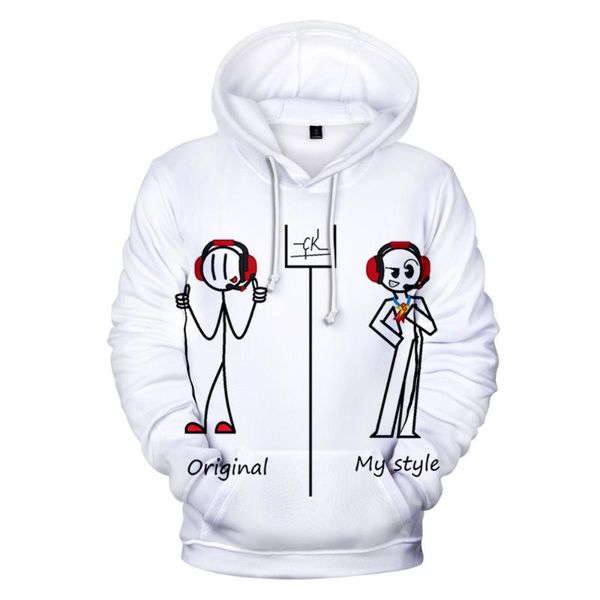 

men's hoodies & sweatshirts sweatshirt men/women harajuku casual hooded 3d print the henry stickmin collection pullovers streetwear clo, Black