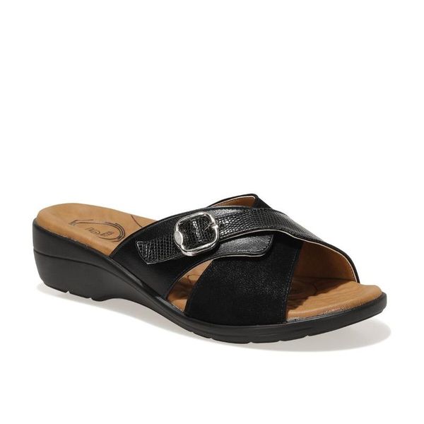 

103308.z1fx black female slippers