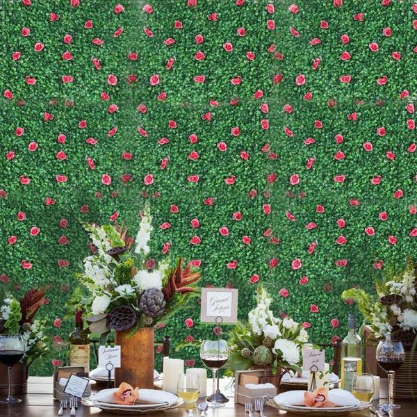

decorative flowers & wreaths 2 sizes artificial leaf privacy fence roll wall landscaping screen backyard balcony panels outdoor home garden