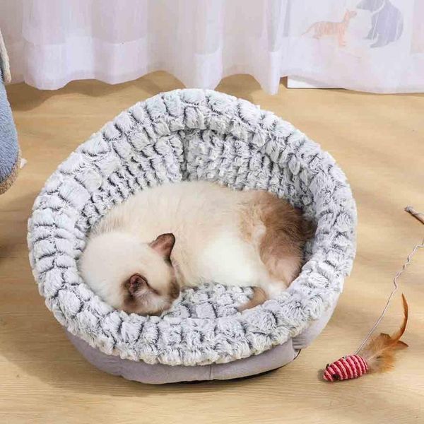

cat beds & furniture #56 super soft pet bed kennel dog round winter warm sleeping bag long plush calming puppy cushion mat