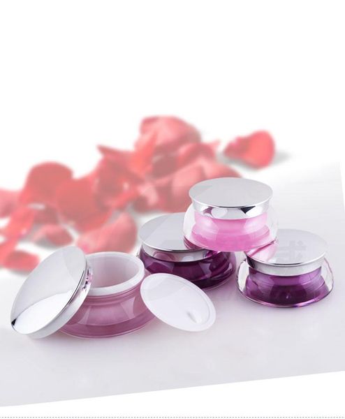 

storage bottles & jars 50pcs/lot 15g 30g ufo acrylic jar grade cream cosmetic for packaging,pink and purple colors
