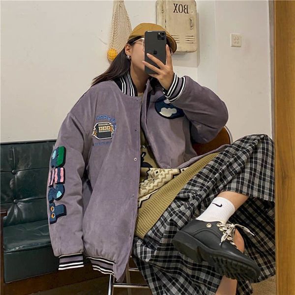 

women's jackets men's vintage velvet coat autumn men's women's winter thickening korean loose cold style versatile hip h, Black;brown