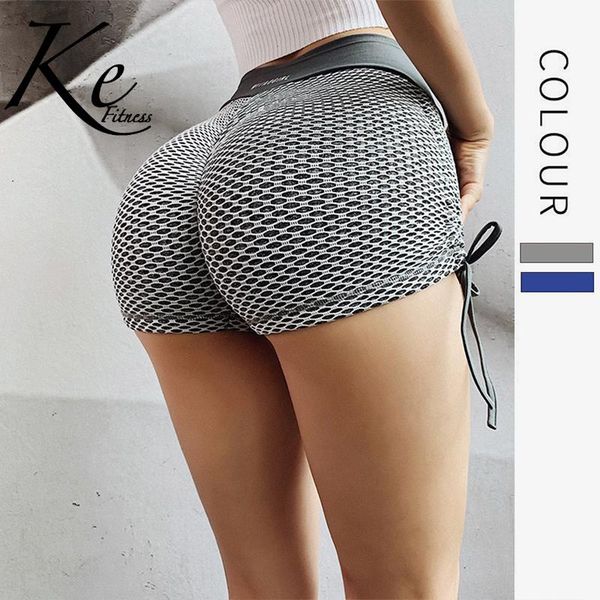 

peach custom fitness shorts women's high-waist stretch drawstring tights outer wear quick-drying running sports yoga short gym clothing, White;black