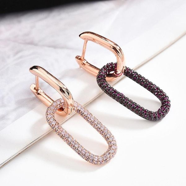 

chopsticks fashion retro earring chain shape rhinestone single hoop jewellery