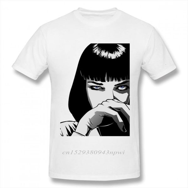 

fashion pulp fiction wallace leisure men stylish streetwear tee crewneck xs 3xl plus size movie, White;black