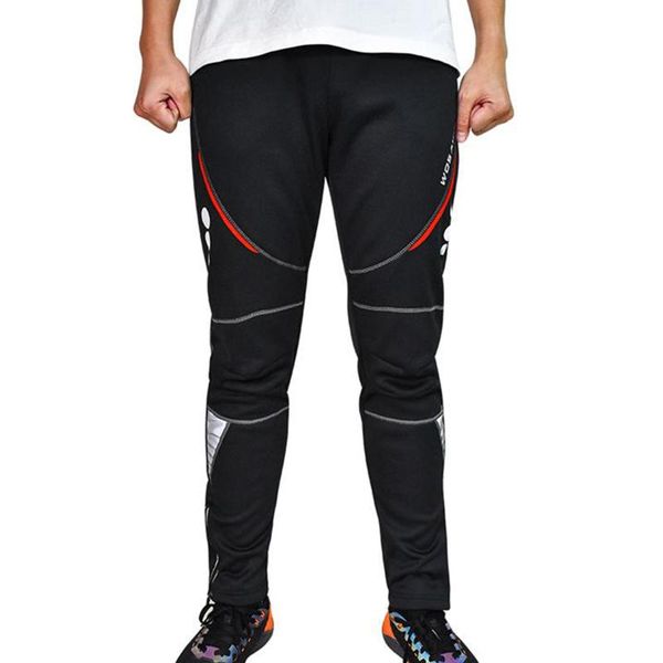 

men's fleece thermal cycling pants padded bike bicycle outdoor sports tights skiing
