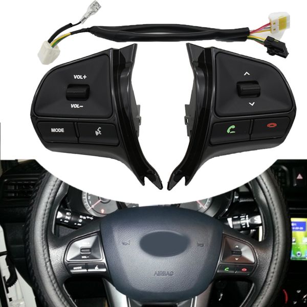 Interruttore al volante Suono del telefono Bluetooth 2011-2014 Pulsante di controllo della musica del volume audio con retroilluminazione per KIA K2