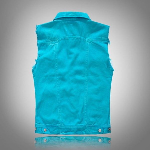 

men's vests slim fit fashions men denim vest personalized frayed tassel sleeveless jacket single breasted casual cowboy biker 2xl, Black;white