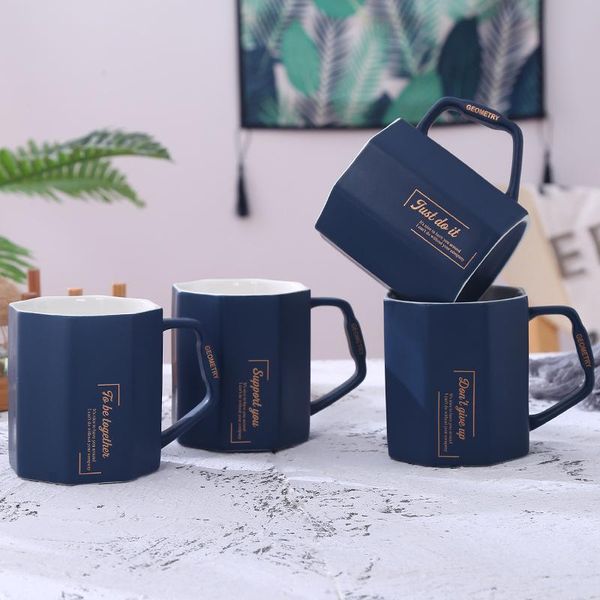 

mugs gift ceramic mug nordic style diamond creative english water cup office coffee