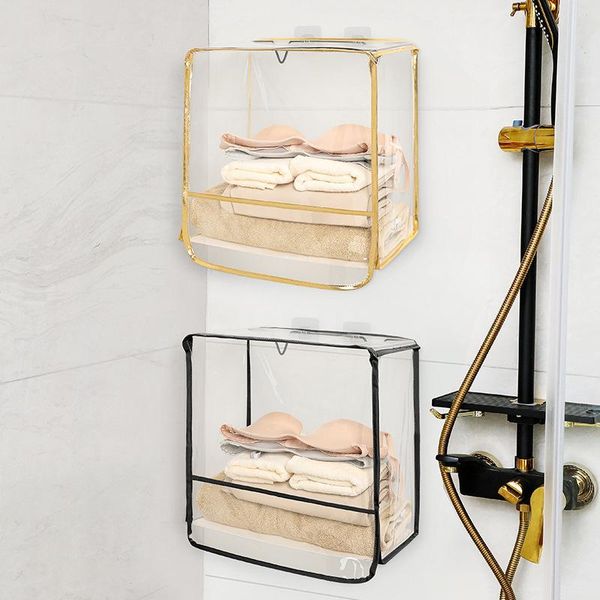 

storage bags waterproof transparent bathroom bag for clothes phone shower organizers