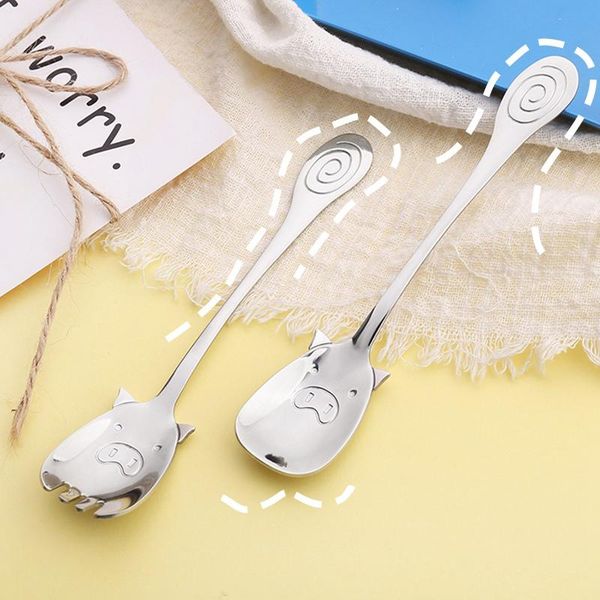 

spoons piggy shape spoon fork creative kitchen tableware coffee cute healthy eco-friendly convenient for kids