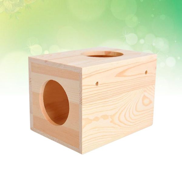 

small animal supplies natural wood pet house bed summer hamster guinea chinchilla cage nest
