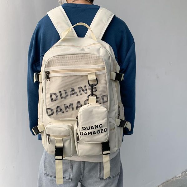 

backpack original aizatly schoolbag harajuku ulzzang college student high school large capacity tooling ins 2in1
