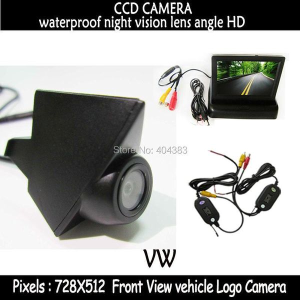 

car rear view cameras& parking sensors senso 4.3" color front monitor+wireless ccd camera for enclave yukon tahoe suburban