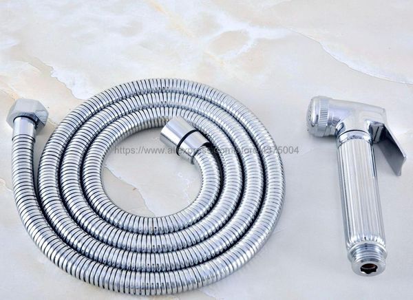 

bathroom shower heads polished chrome hand held head & 1.5 m hose water saving handheld sprayer set nhh021