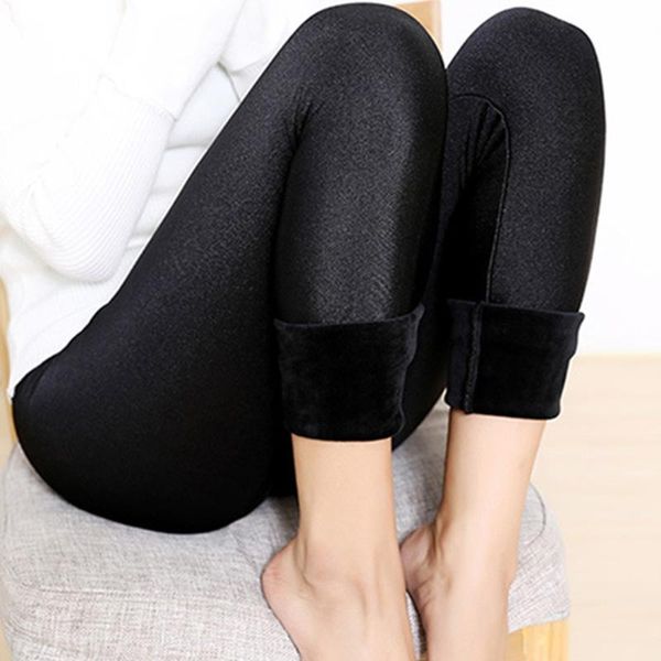 

women's pants & capris winter high waist warm stretch pencil trousers casual black skinny thick fitness plus size 5xl 6xl female leggin, Black;white