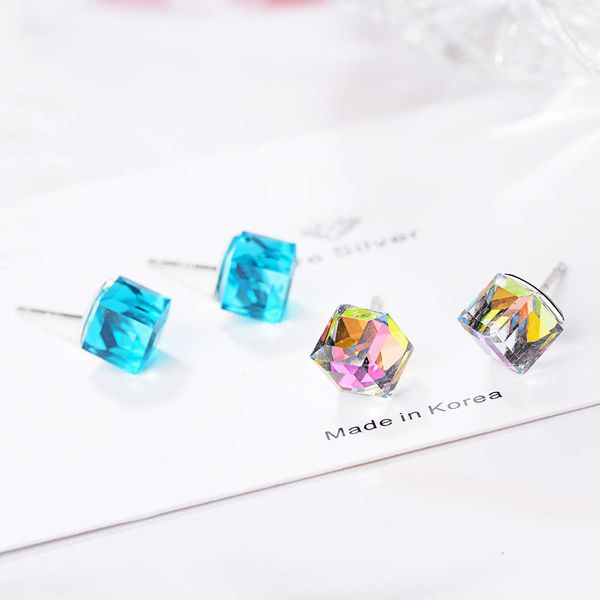 

ornament aurora earrings simple color crystal temperament trendy