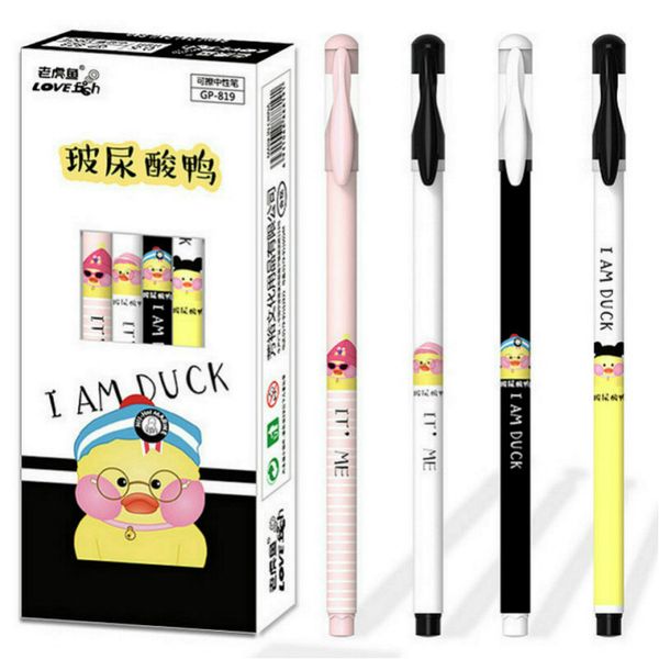 

6pieces/lot 1pcs/sell kawaii school supplies student stationery 0.5mm cute fish head model gel maker fountain pen ink office supplies, Blue;orange