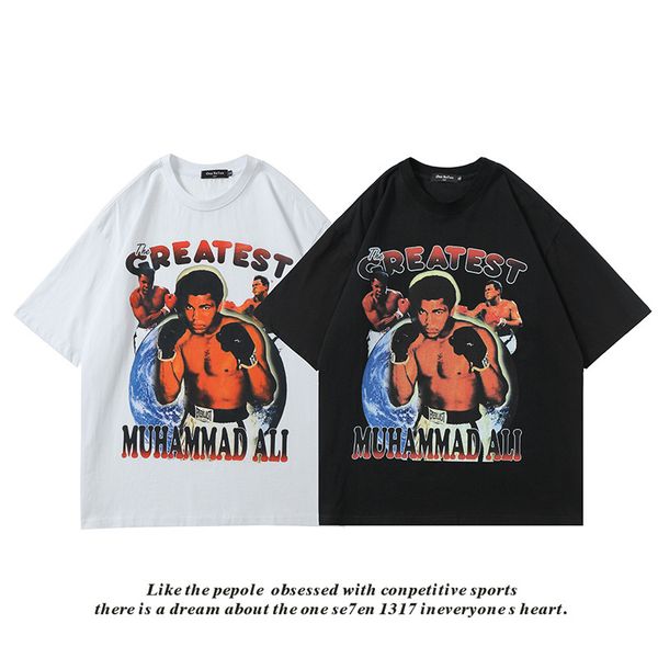 

chao brand guofeng digital jet round neck short sleeve t-shirt, White