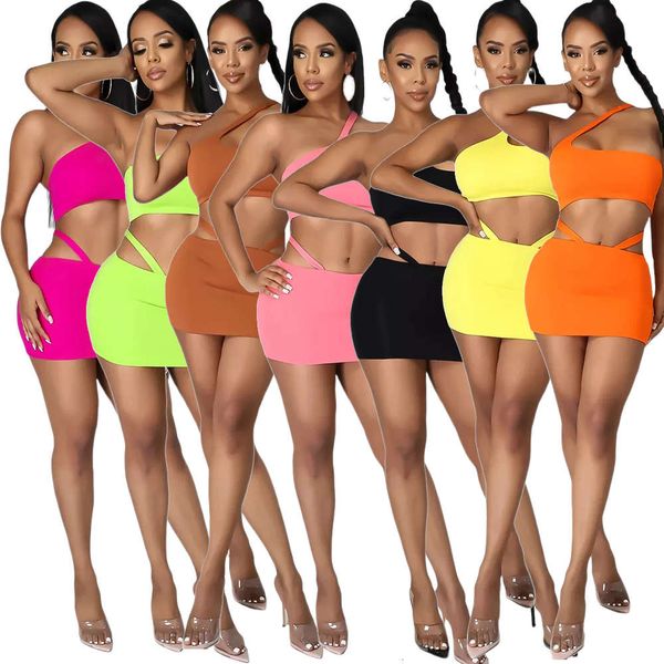 

y100 bra bikini irregular waist hollow out solid color suit women's two piece set, Red;black